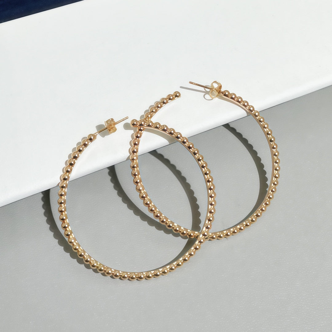 [Solara jewelry] SMOOTH BEAD STUD EARRINGS