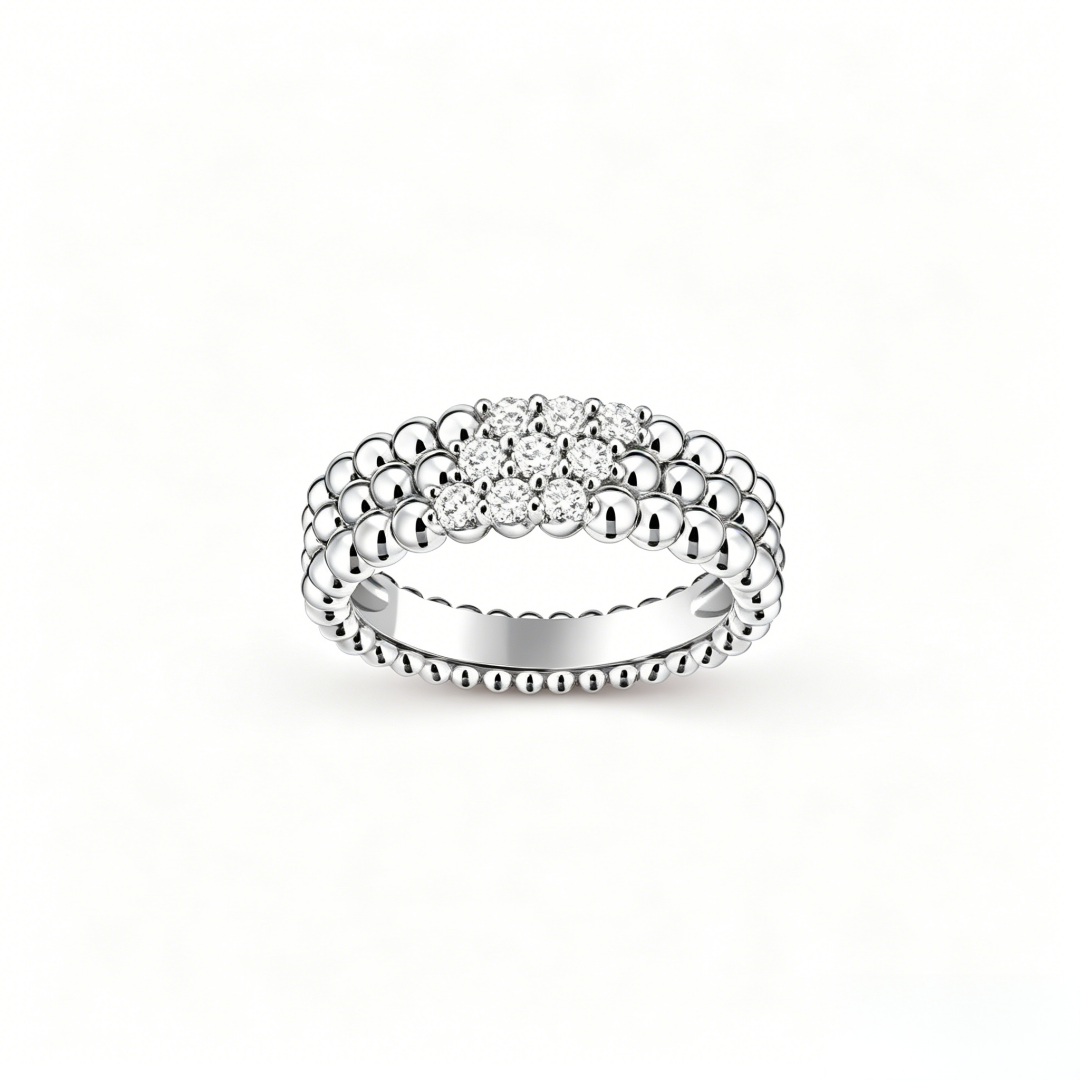 [Solara jewelry] THREE-ROW DIAMOND RING