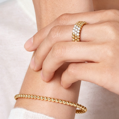 [Solara jewelry] THREE-ROW DIAMOND RING