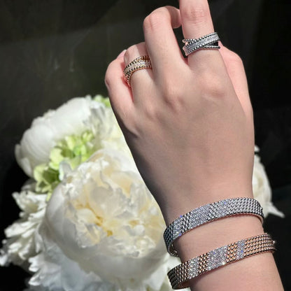 [Solara jewelry]  FIVE-ROW DIAMOND BRACELET