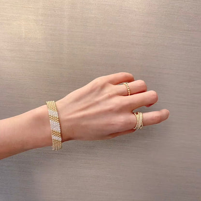 [Solara jewelry]  FIVE-ROW DIAMOND BRACELET