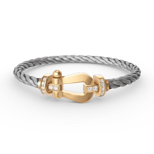 [Solara Jewelry]FORCE LARGE HORSESHOE HALF DIAMOND BRACELET GOLD