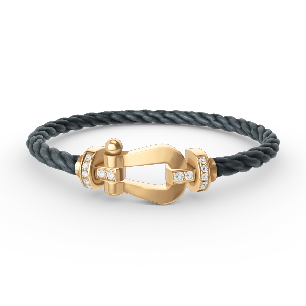 [Solara Jewelry]FORCE LARGE HORSESHOE HALF DIAMOND BRACELET GOLD