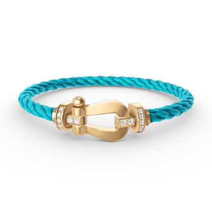 [Solara Jewelry]FORCE LARGE HORSESHOE HALF DIAMOND BRACELET GOLD
