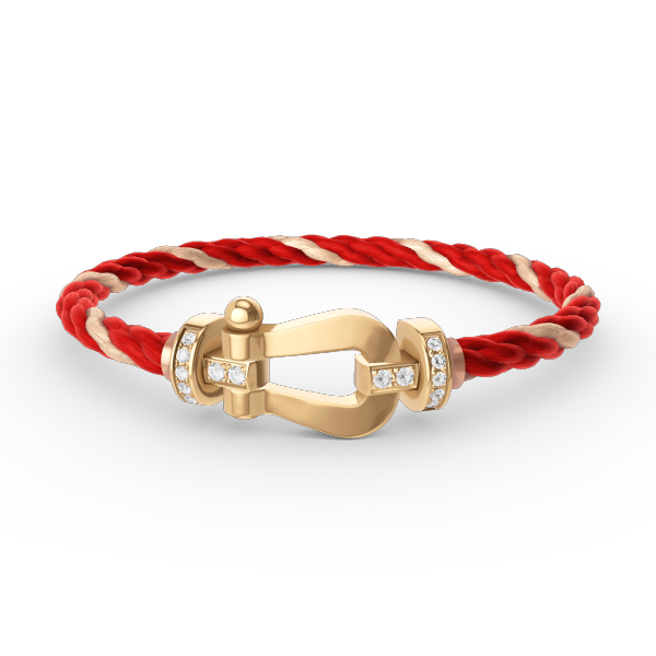 [Solara Jewelry]FORCE LARGE HORSESHOE HALF DIAMOND BRACELET GOLD
