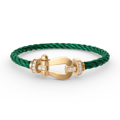 [Solara Jewelry]FORCE LARGE HORSESHOE HALF DIAMOND BRACELET GOLD