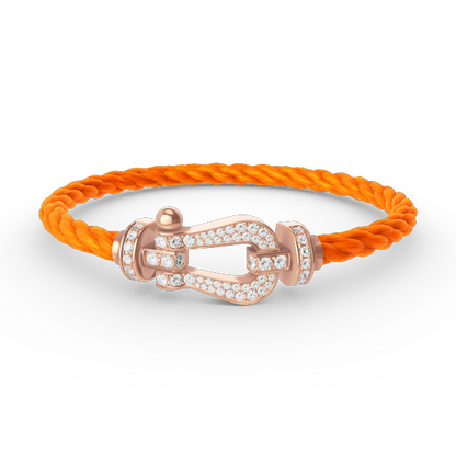 [Solara Jewelry]FORCE LARGE HORSESHOE FULL DIAMOND BRACELET ROSE GOLD