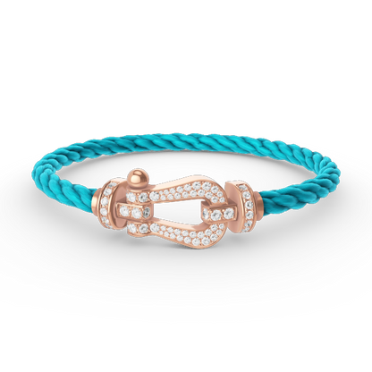 [Solara Jewelry]FORCE LARGE HORSESHOE FULL DIAMOND BRACELET ROSE GOLD