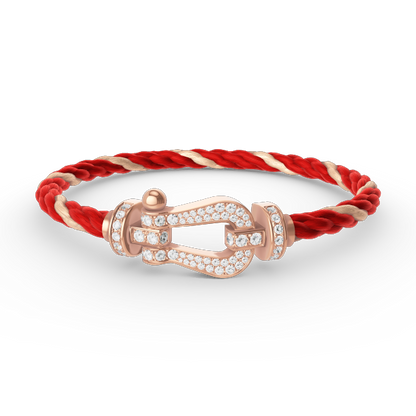 [Solara Jewelry]FORCE LARGE HORSESHOE FULL DIAMOND BRACELET ROSE GOLD