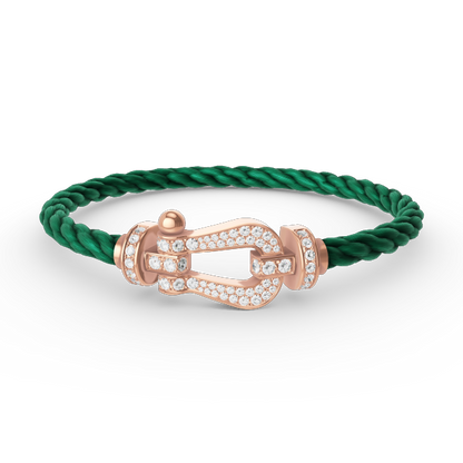[Solara Jewelry]FORCE LARGE HORSESHOE FULL DIAMOND BRACELET ROSE GOLD