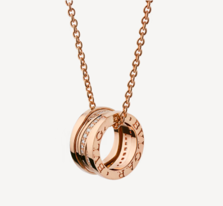 [Solara Jewelry]ZERO 1 PINK GOLD DIAMOND NECKLACE