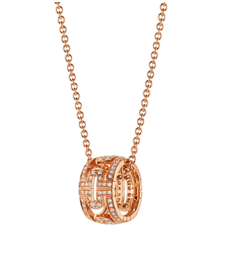 [Solara Jewelry]PARENTESI NECKLACE PINK GOLD DIAMOND