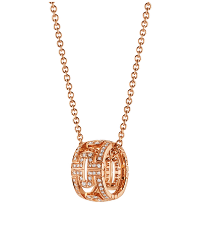 [Solara Jewelry]PARENTESI NECKLACE PINK GOLD DIAMOND