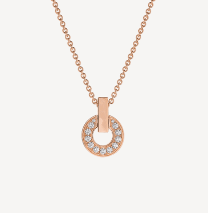 [Solara Jewelry]GARI NECKLACE PINK GOLD DIAMOND
