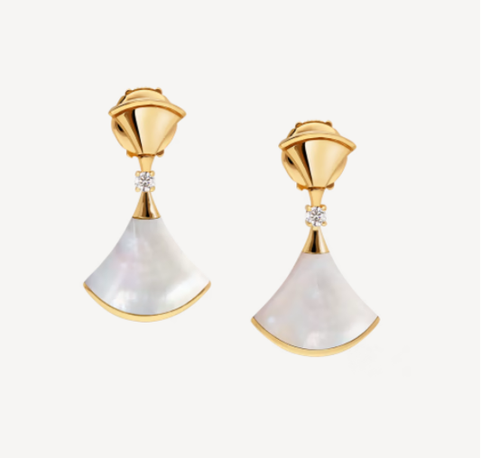 [Solara Jewelry]DREAM MOP 1 DIAMOND EARRINGS