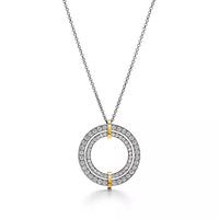 [Solara Jewelry]EDGE DIAMOND GOLD SILVER NECKLACE