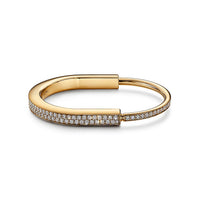 [Solara Jewelry]LOCK BRACELET DIAMOND PAVED