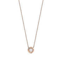 [Solara Jewelry]DIAMOND AND MOTHER PEARL CIRCLE NECKLACE PENDANT