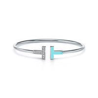 [Solara Jewelry]T BRACELET 1.8MM TURQUOISE DIAMOND PINK GOLD