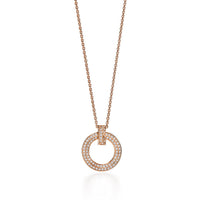 [Solara Jewelry]T1 CIRCLE DIAMOND PAVED MEDIUM NECKLACE