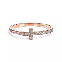 [Solara Jewelry]T1 WIDE HINGED BANGLE DIAMOND PAVED BRACELET