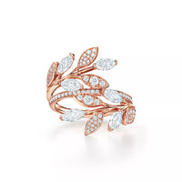 [Solara Jewelry]VICTORIA DIAMOND VINE BYPASS RING PINK GOLD