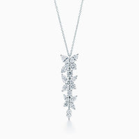 [Solara Jewelry]MIXED CLUSTER DIAMOND DROP PENDANT