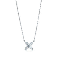 [Solara Jewelry]PLATINUM AND DIAMOND VICTORIA PENDANT NECKLACE