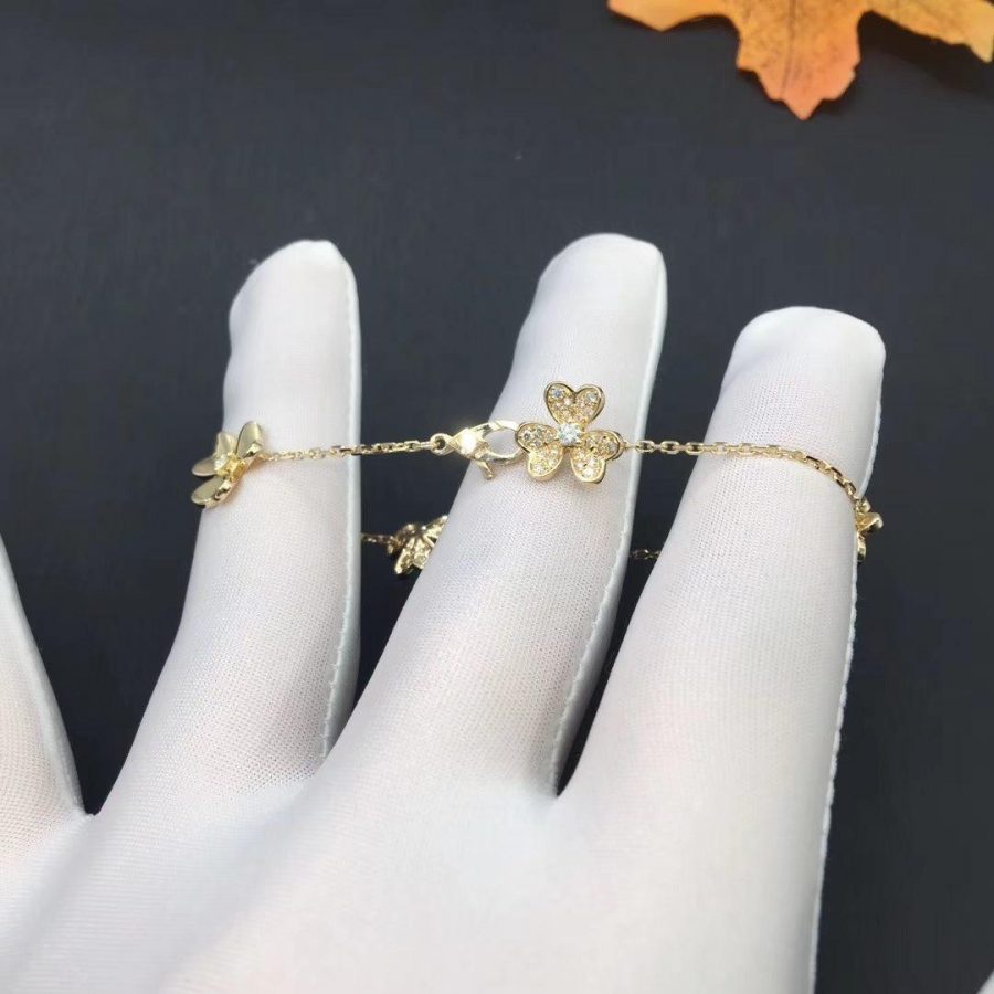 [Solara Jewelry]FRIVOLE GOLD 5 FLOWERS BRACELET