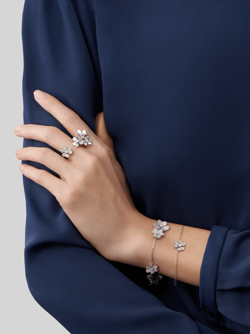 [Solara Jewelry]FRIVOLE SILVER FLOWER DIAMOND BRACELET