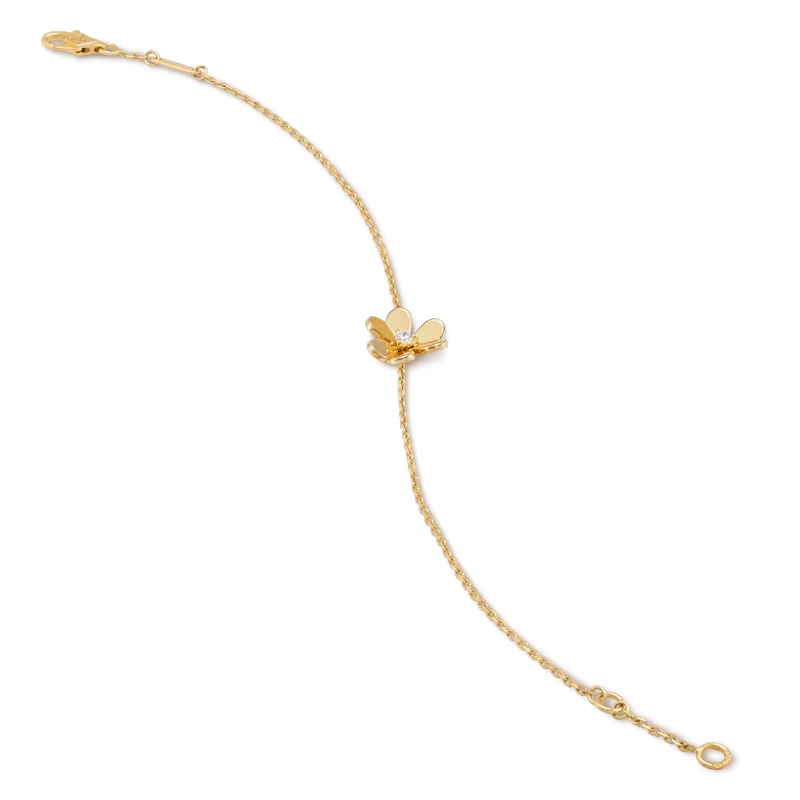 [Solara Jewelry]FRIVOLE GOLD FLOWER PINK MALACHITE BRACELET
