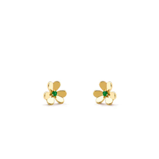 [Solara Jewelry]FRIVOLE  FLOWER MALACHITE EARRINGS
