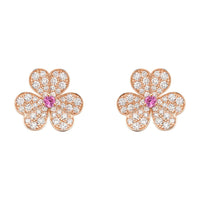 [Solara Jewelry]FRIVOLE ROSÉGOLD BLUMEN DIAMANT OHRRINGE