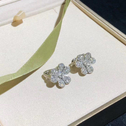 [Solara Jewelry]FRIVOLE SILVER FLOWER DIAMOND EARRINGS