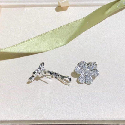 [Solara Jewelry]FRIVOLE SILVER FLOWER DIAMOND EARRINGS
