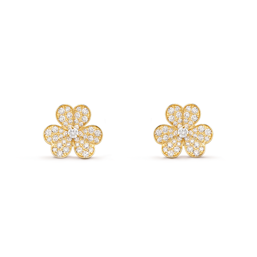 [Solara Jewelry]FRIVOLE GOLD FLOWER DIAMOND EARRINGS