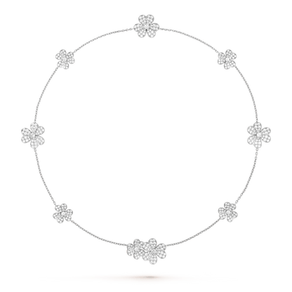 [Solara Jewelry]FRIVOLE SILVER 9 FLOWERS NECKLACE
