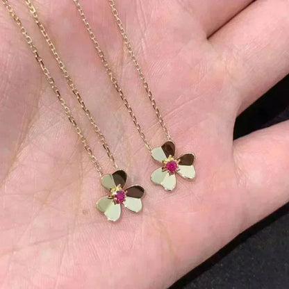 [Solara Jewelry]FRIVOLE GOLD FLOWER NECKLACE