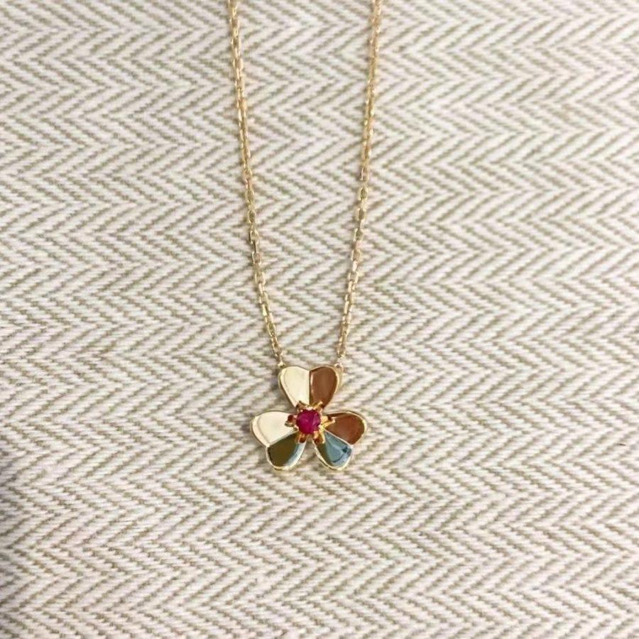 [Solara Jewelry]FRIVOLE GOLD FLOWER NECKLACE