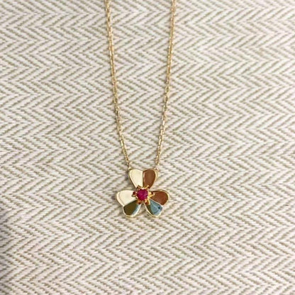 [Solara Jewelry]FRIVOLE GOLD FLOWER NECKLACE