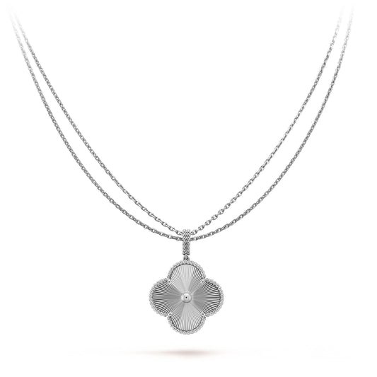 [Solara Jewelry]CLOVER 25MM SILVER BIG CLOVER NECKLACE