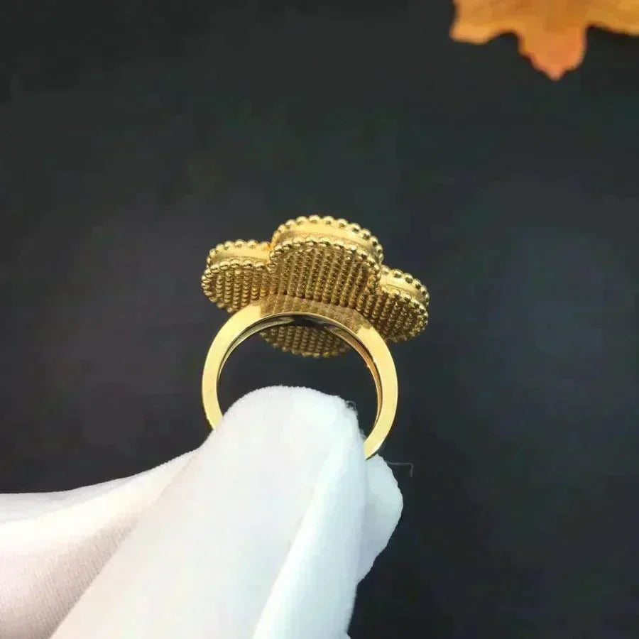 [Solara Jewelry]CLOVER MALACHITE RING
