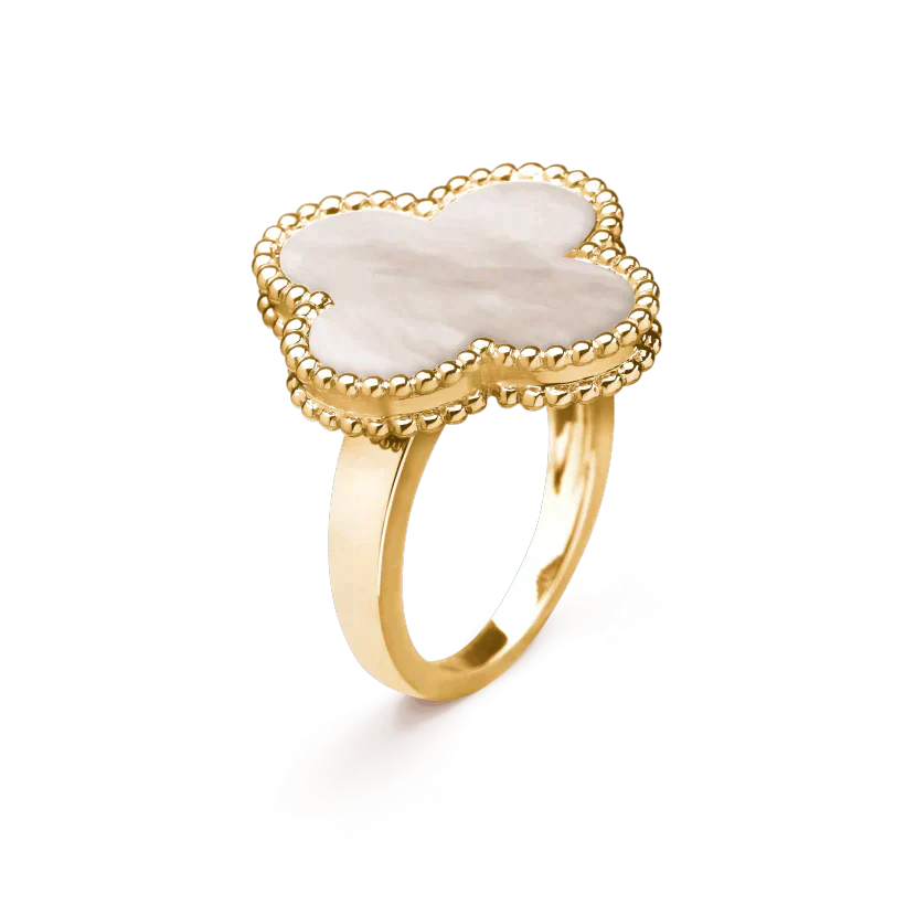 [Solara Jewelry]CLOVER WHITE MOP RING