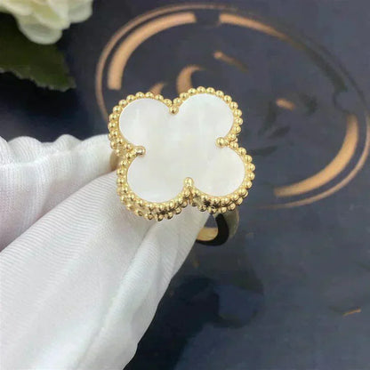 [Solara Jewelry]CLOVER WHITE MOP RING