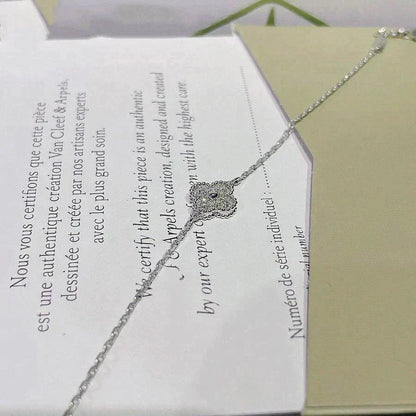 [Solara Jewelry]CLOVER  SINGLE FLOWER BRACELET SILVER