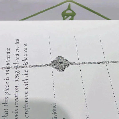[Solara Jewelry]CLOVER  SINGLE FLOWER BRACELET SILVER