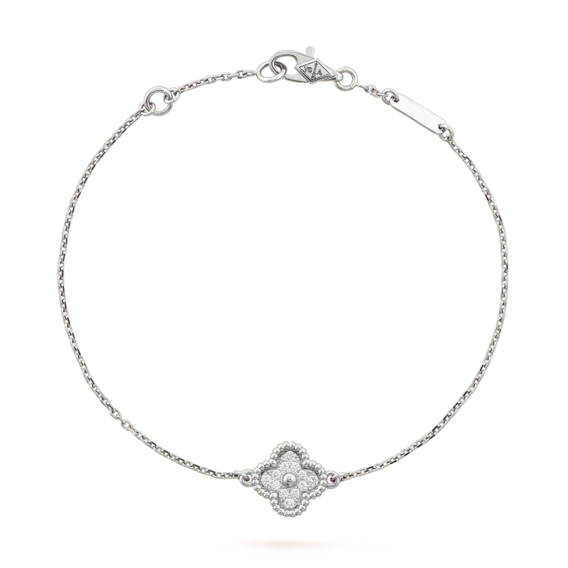 [Solara Jewelry]CLOVER  SINGLE FLOWER BRACELET SILVER