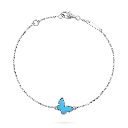 [Solara Jewelry]BUTTERFLY TURQUOISE BUTTERFLY BRACELET SILVER