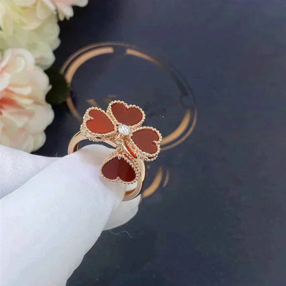 [Solara Jewelry]SWEET CLOVER CARNELIAN RING