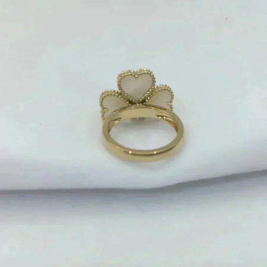 [Solara Jewelry]SWEET CLOVER WHITE MOP RING